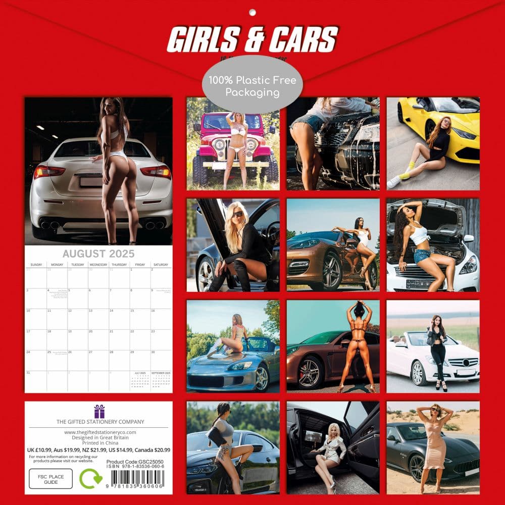 Girls and Cars 2025 Wall Calendar First Alternate Image width=&quot;1000&quot; height=&quot;1000&quot;