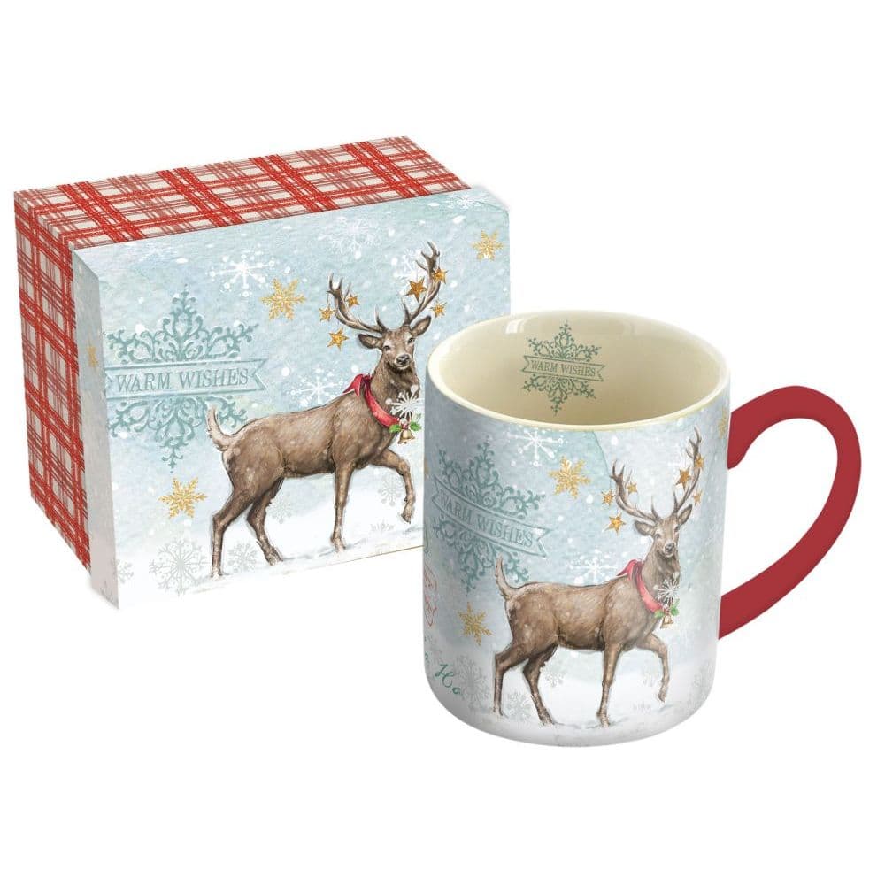Woodland Reindeer 14-oz. Mug w/ Decorative Box by Chad Barrett Main Image