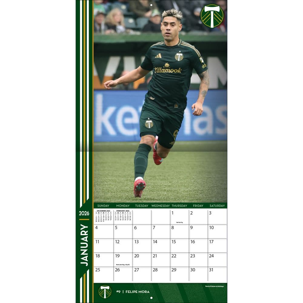 MLS Portland Timbers 2026 Wall Calendar Third Alternate Image