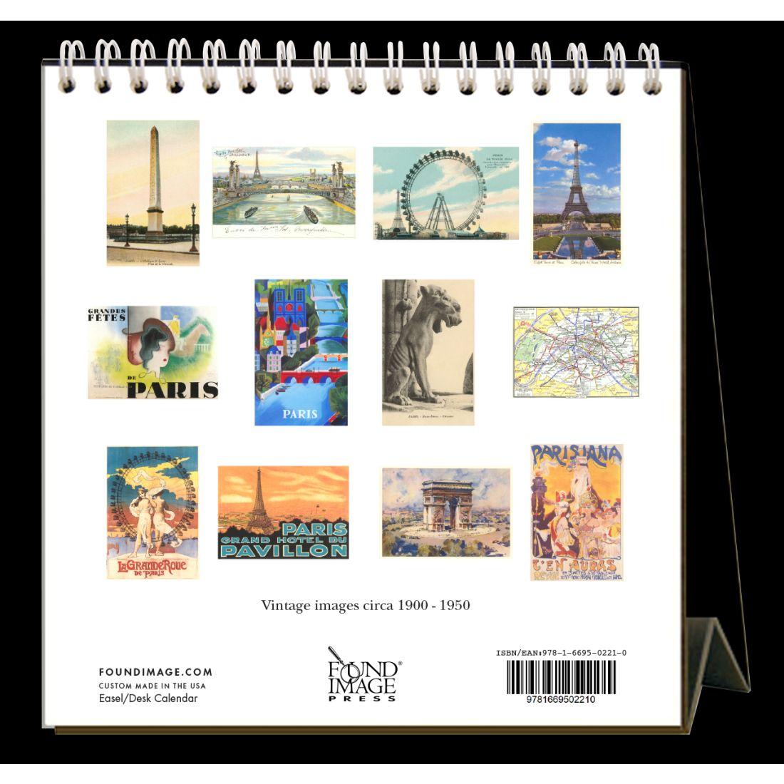 Paris Nostalgic 2024 Easel Desk Calendar - Calendars.com