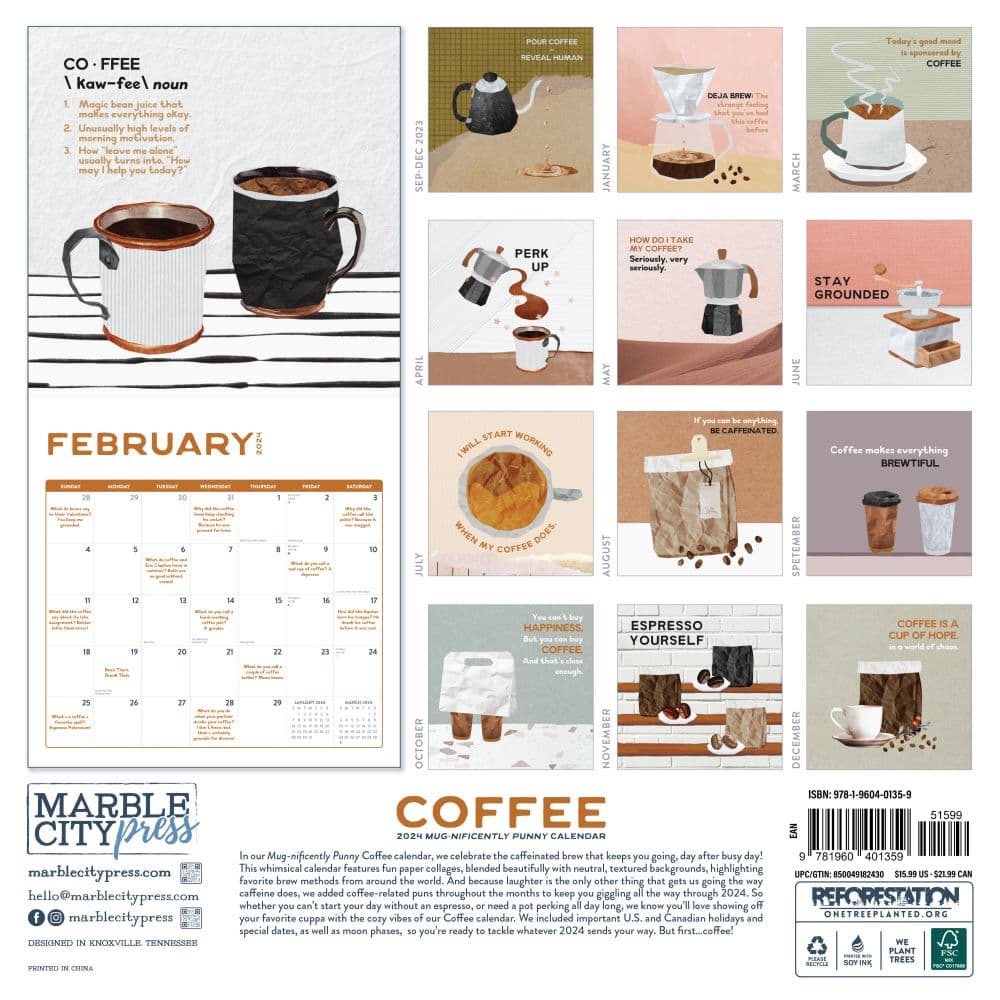 Coffee Mug-nificently Punny 2024 Wall Calendar First Alternate Image width=&quot;1000&quot; height=&quot;1000&quot;