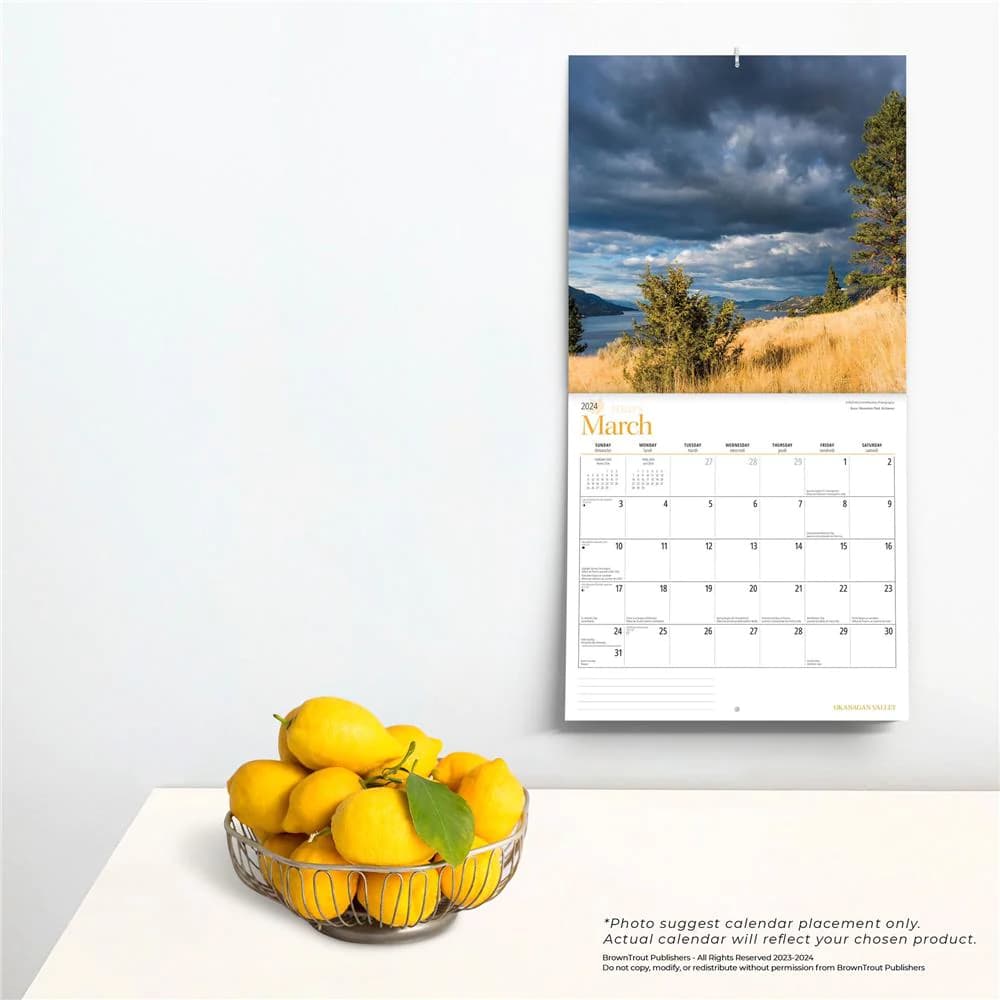 Okanagan Valley 2024 Wall Calendar