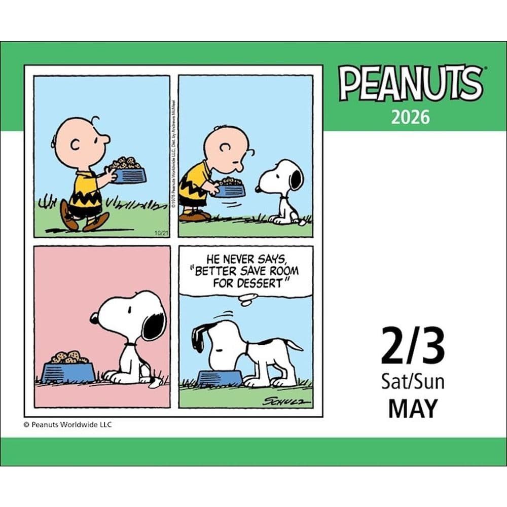 Peanuts 2026 Desk Calendar Third Alternate Image