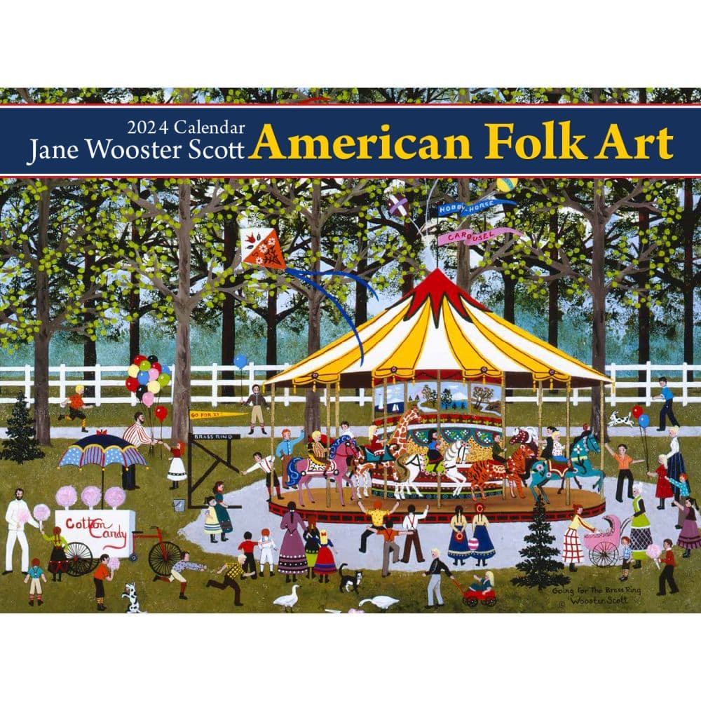 American Folk Art 2024 Wall Calendar Main Product Image width=&quot;1000&quot; height=&quot;1000&quot;