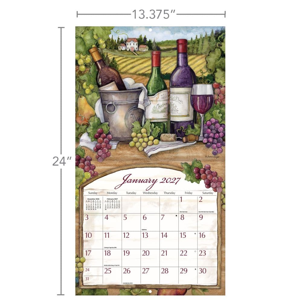 Wine Country Special Edition 2027 Wall Calendar Fourth Alternate Image