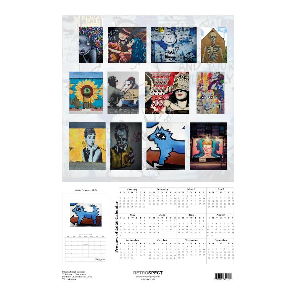 Street Art Poster 2026 Wall Calendar First Alternate Image