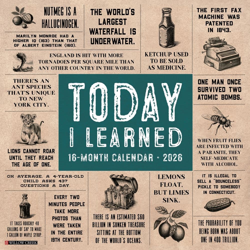 Today I Learned 2026 Wall Calendar Main Image