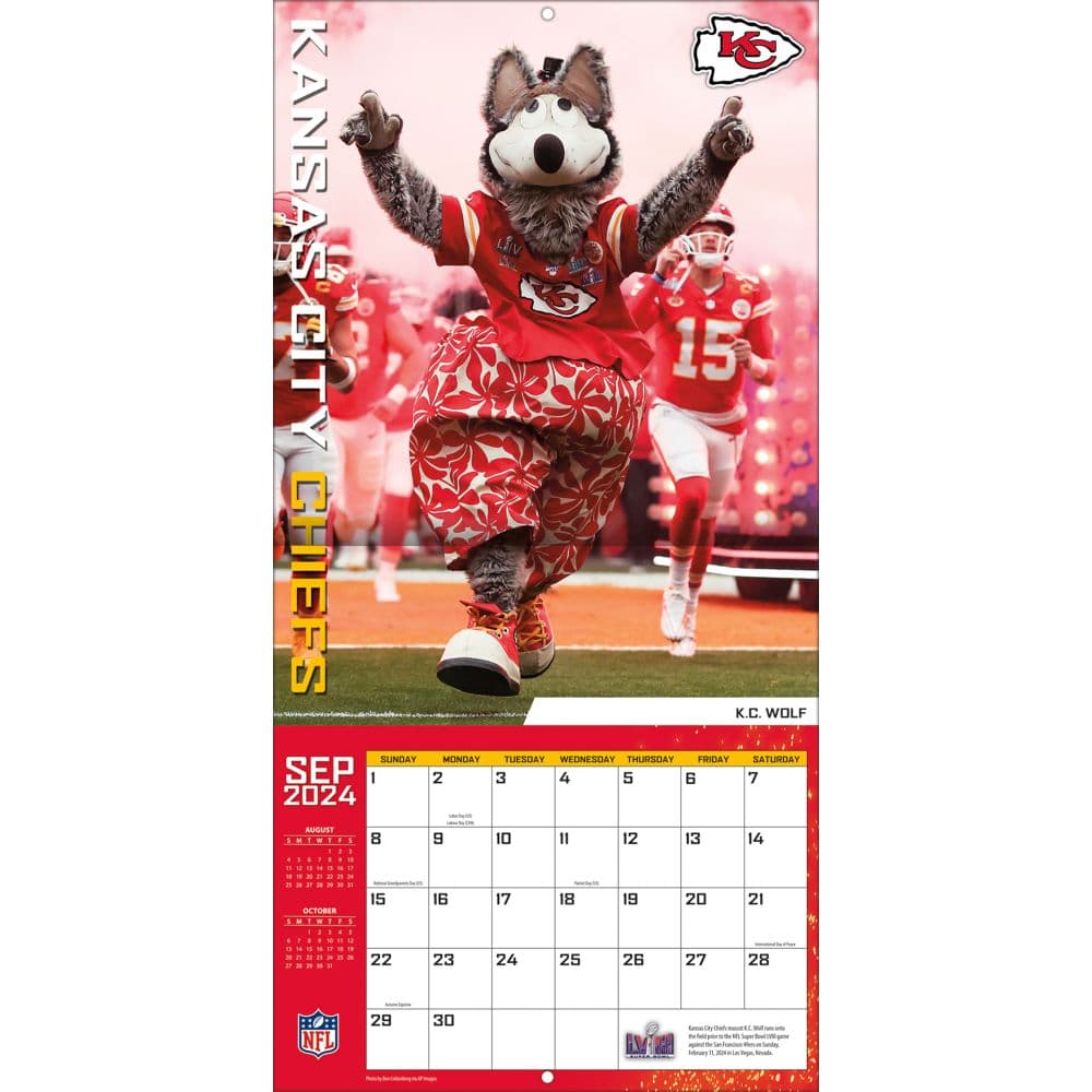 NFL Kansas City Chiefs 2025 Mini Wall Calendar Second Alternate Image