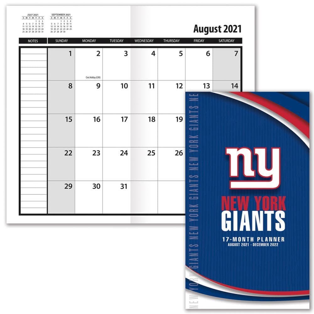 New York Giants 2022 17-Month Pocket Planner