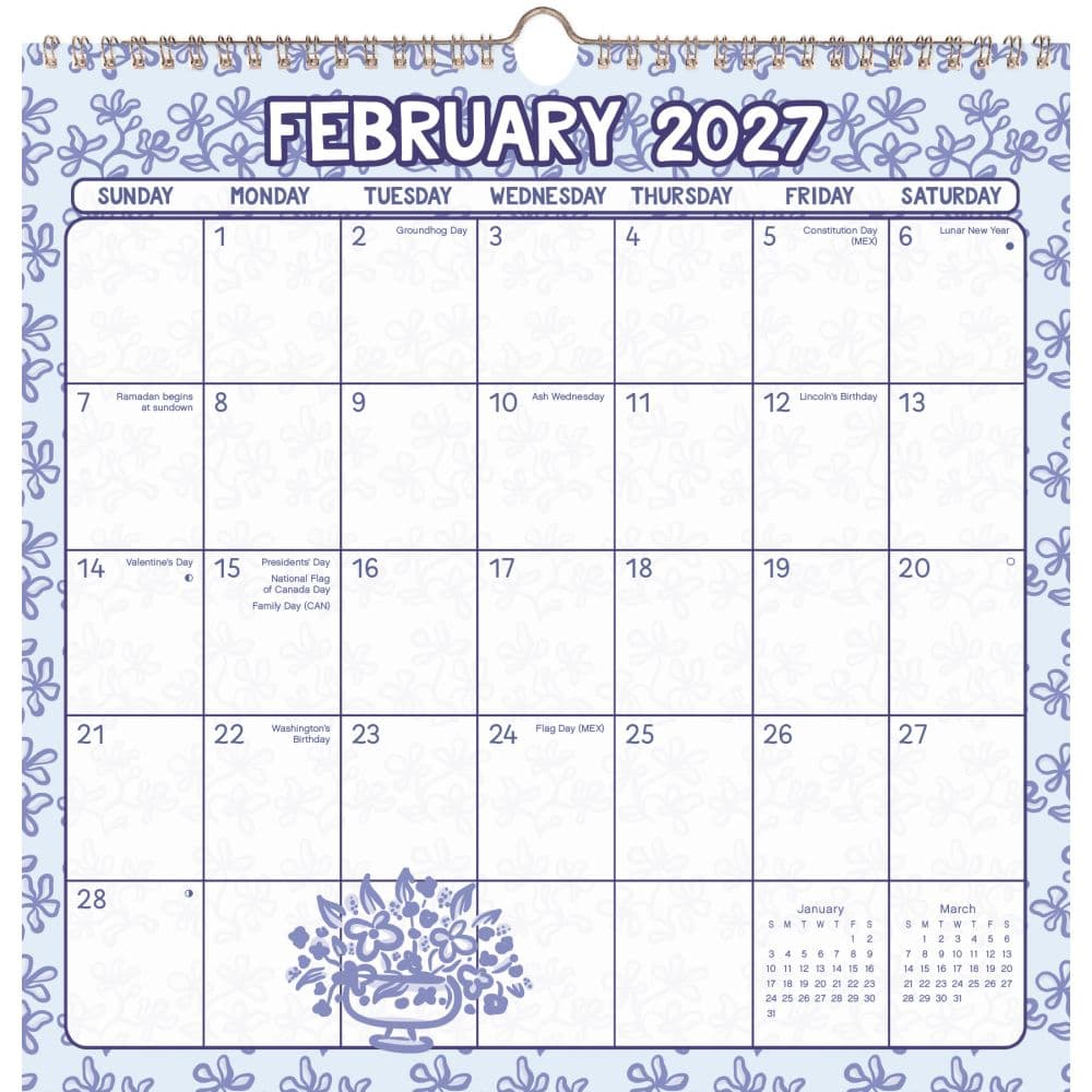 Marble Spiral 2027 Wall Calendar Second Alternate Image