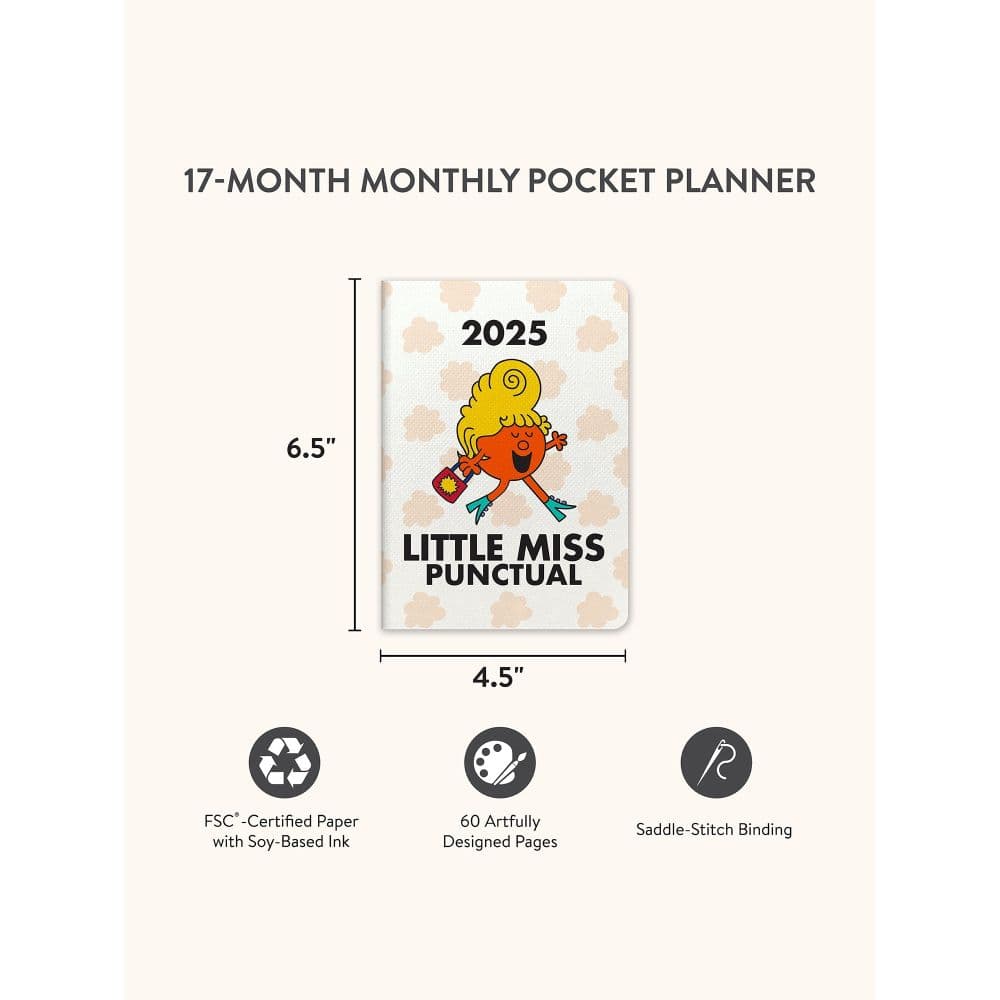 Little Miss Punctual Monthly 2025 Planner Sixth Alternate Image width=&quot;1000&quot; height=&quot;1000&quot;