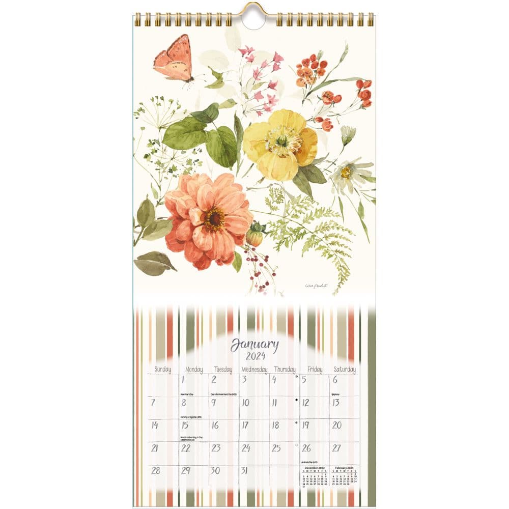 Watercolor Seasons Vertical 2024 Wall Calendar Alternate Image 2