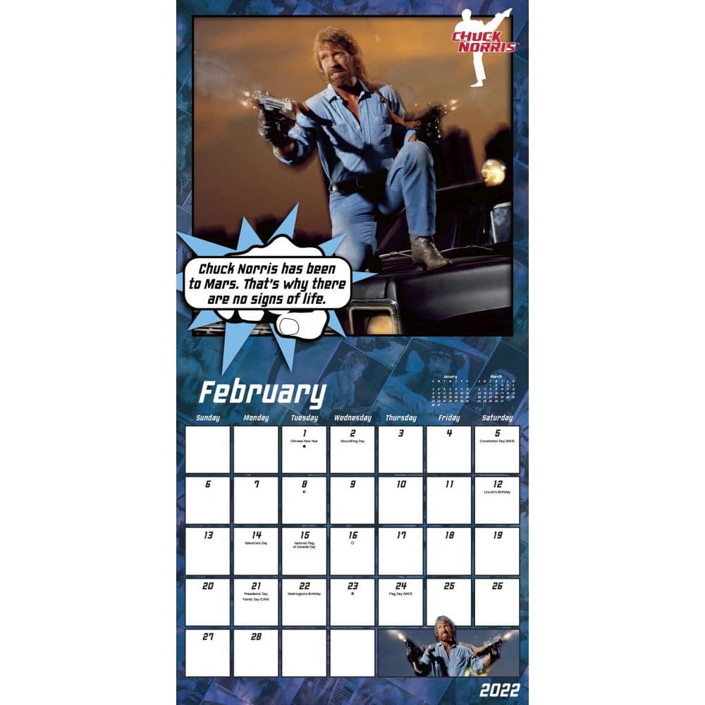 Chuck Norris Calendar 2022 academic calendar 2022