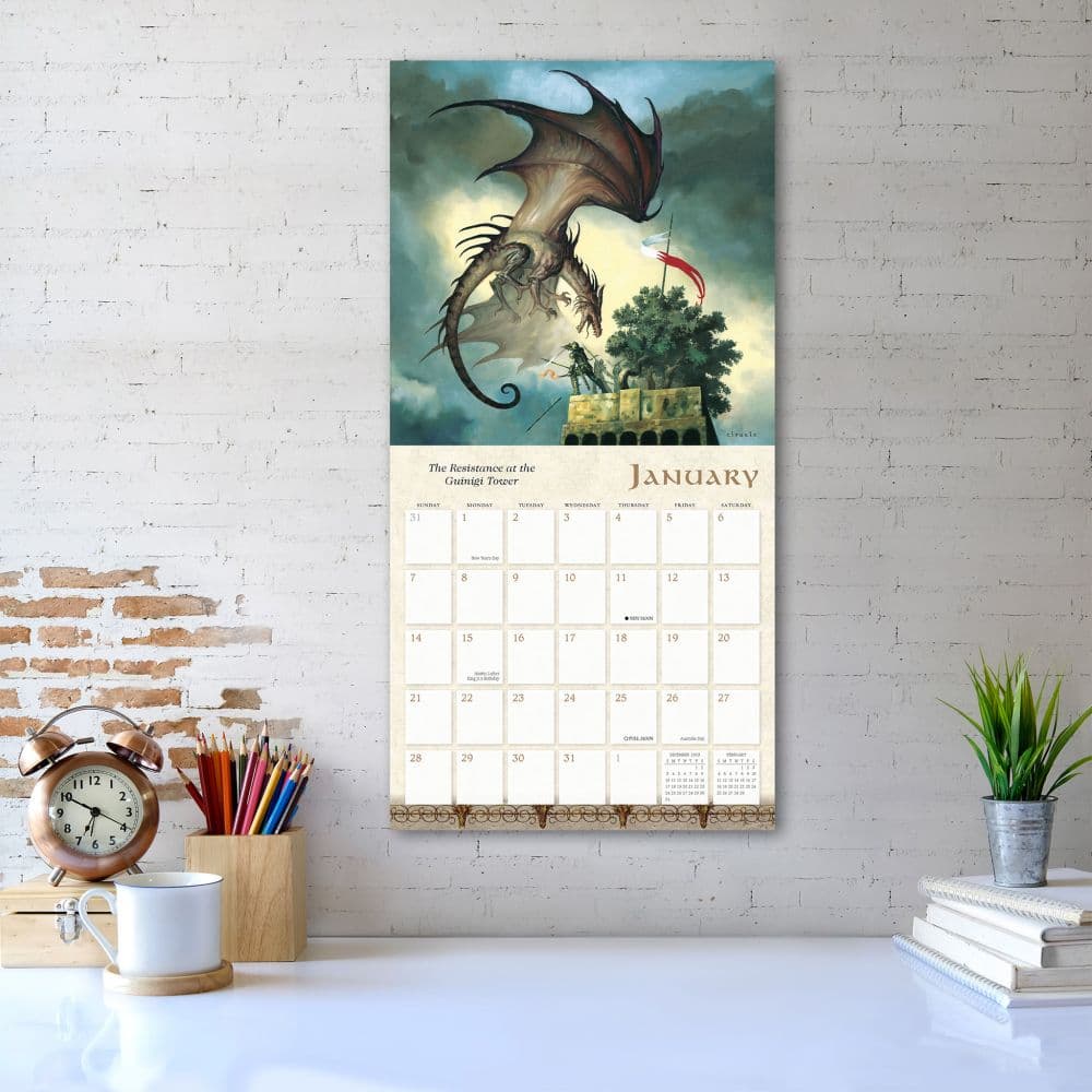 Dragons by Ciruelo 2025 Wall Calendar