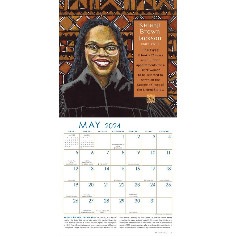 Women Who Rock Our World 2024 Wall Calendar May