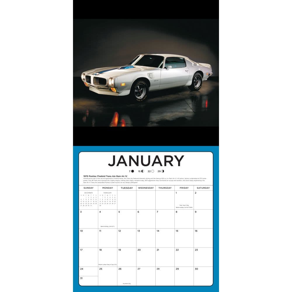 American Muscle Cars 2027 Wall Calendar Second Alternate Image