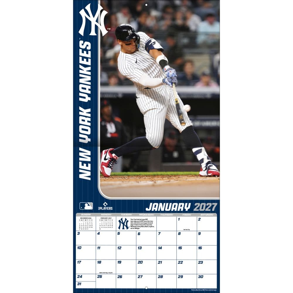 MLB New York Yankees Aaron Judge 2027 Wall Calendar Third Alternate Image