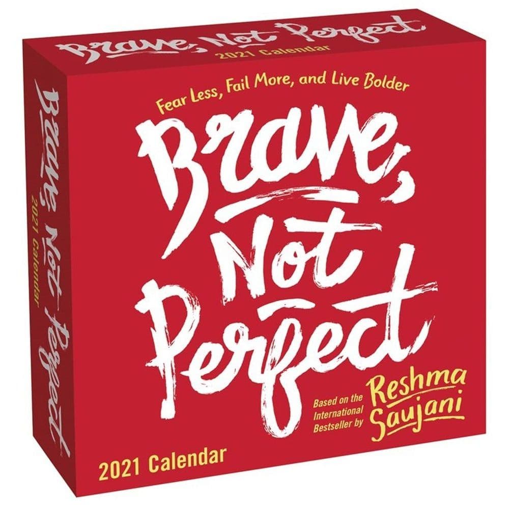 Brave Not Perfect Desk Calendar