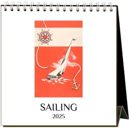 Vintage Sailing 2025 Easel Desk Calendar