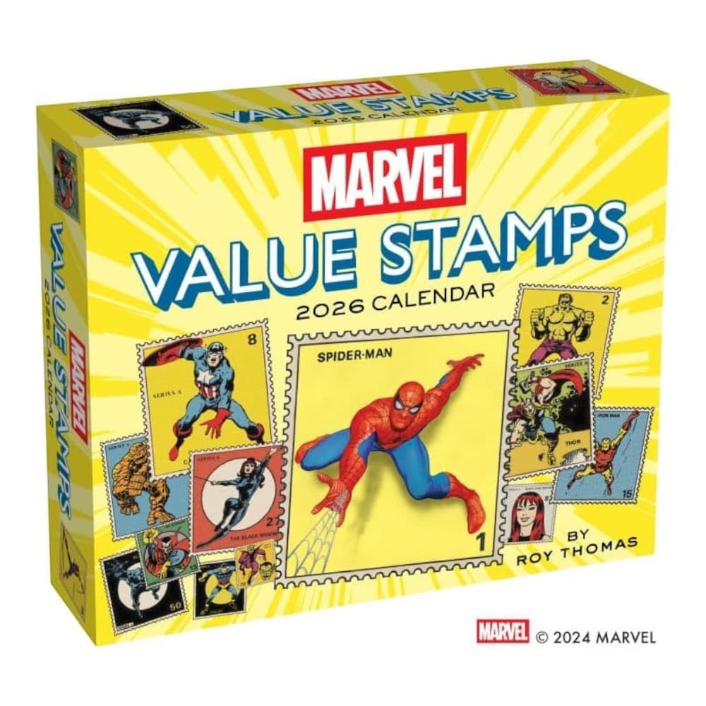 image Marvel Value Stamps 2026 Desk Calendar Main Product Image