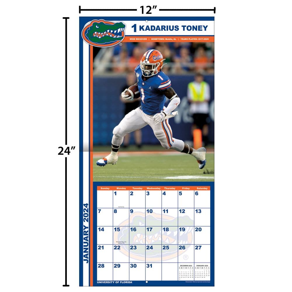 Florida Gators 2024 Wall Calendar
