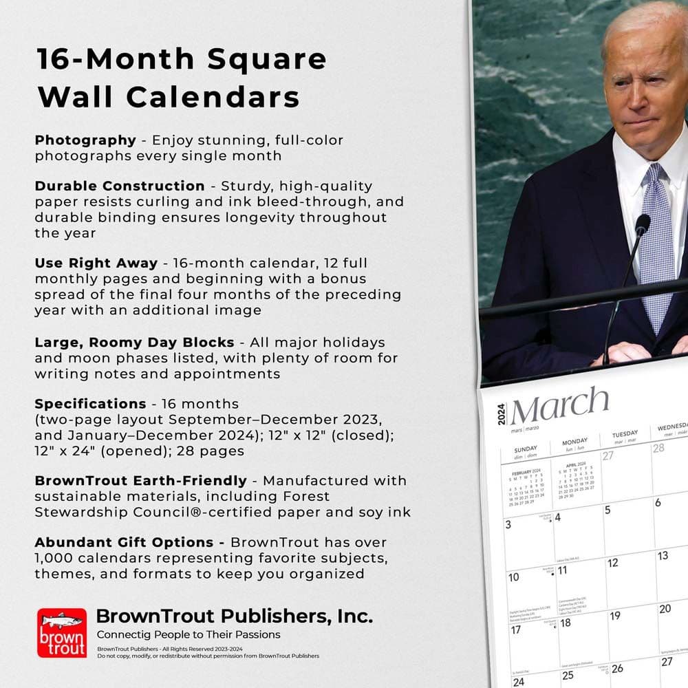 Joe Biden 2024 Wall Calendar Fourth Alternate Image width=&quot;1000&quot; height=&quot;1000&quot;