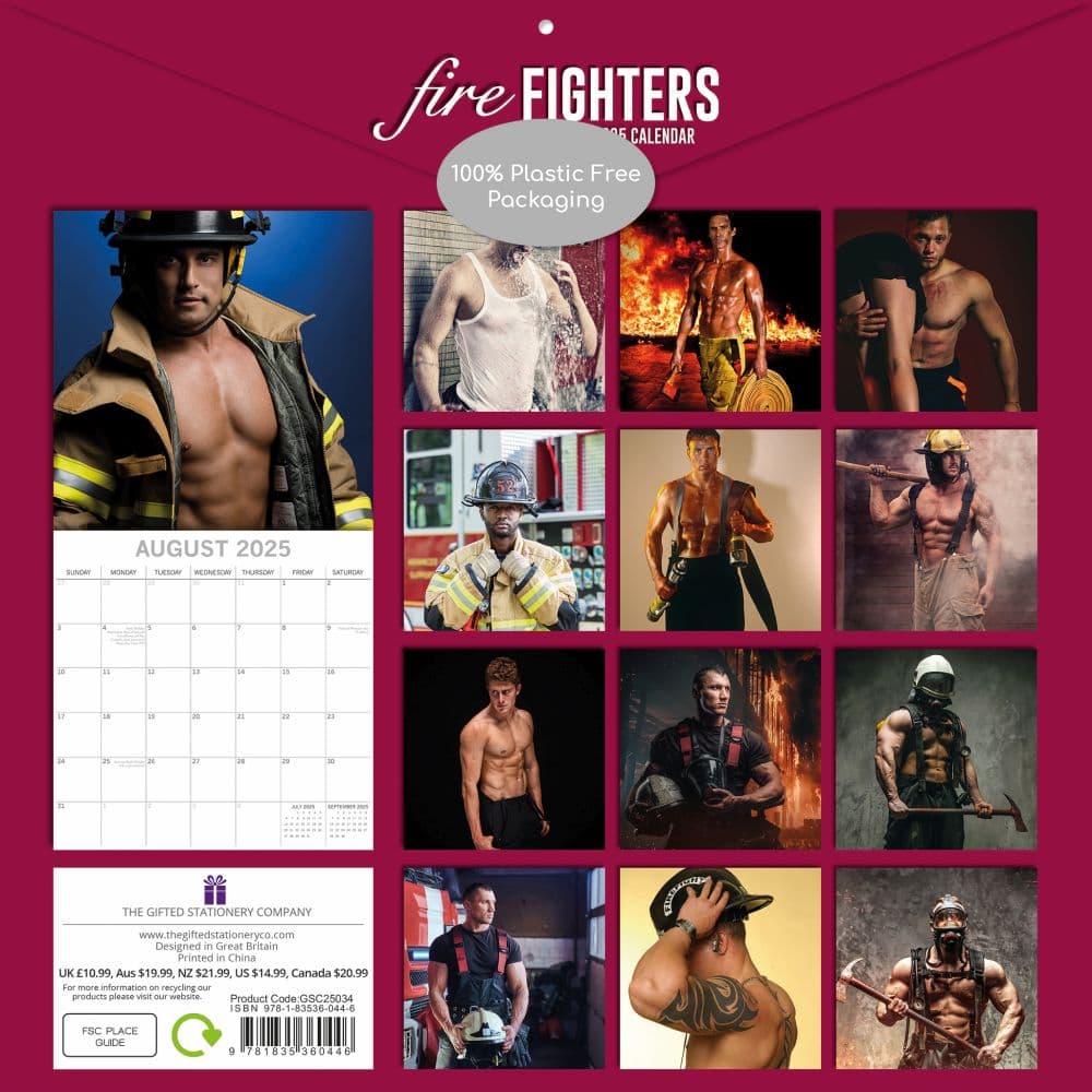 Firefighters 2025 Wall Calendar