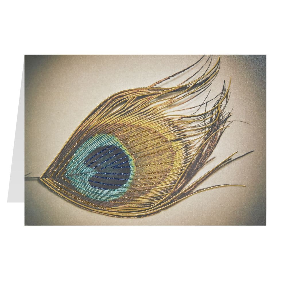 Peacock Feather Blank Card Sixth Alternate Image width=&quot;1000&quot; height=&quot;1000&quot;