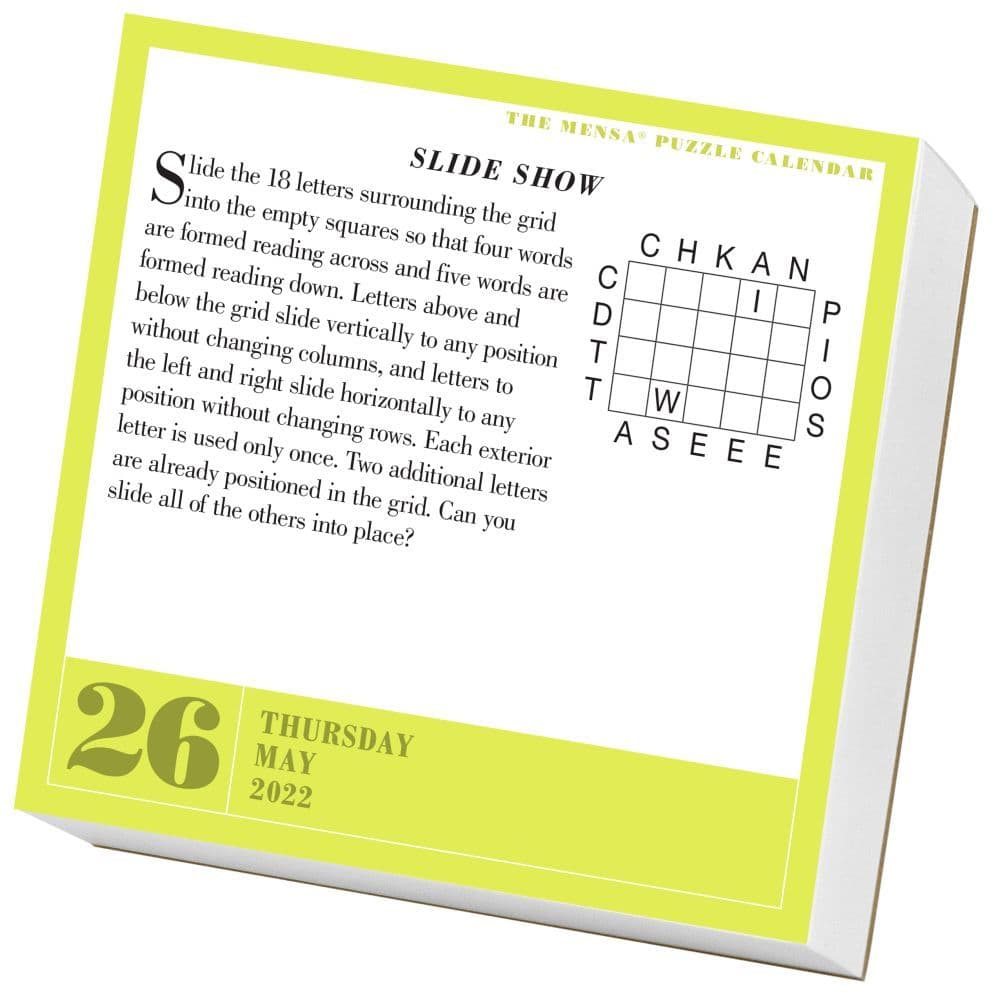 Mensa 365 Brain Puzzlers 2022 Page-A-Day Calendar - Calendars.com