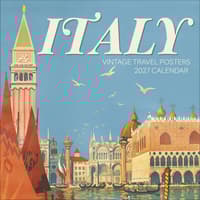 image Italy Vintage Travel Posters 2027 Wall Calendar Main Product Image