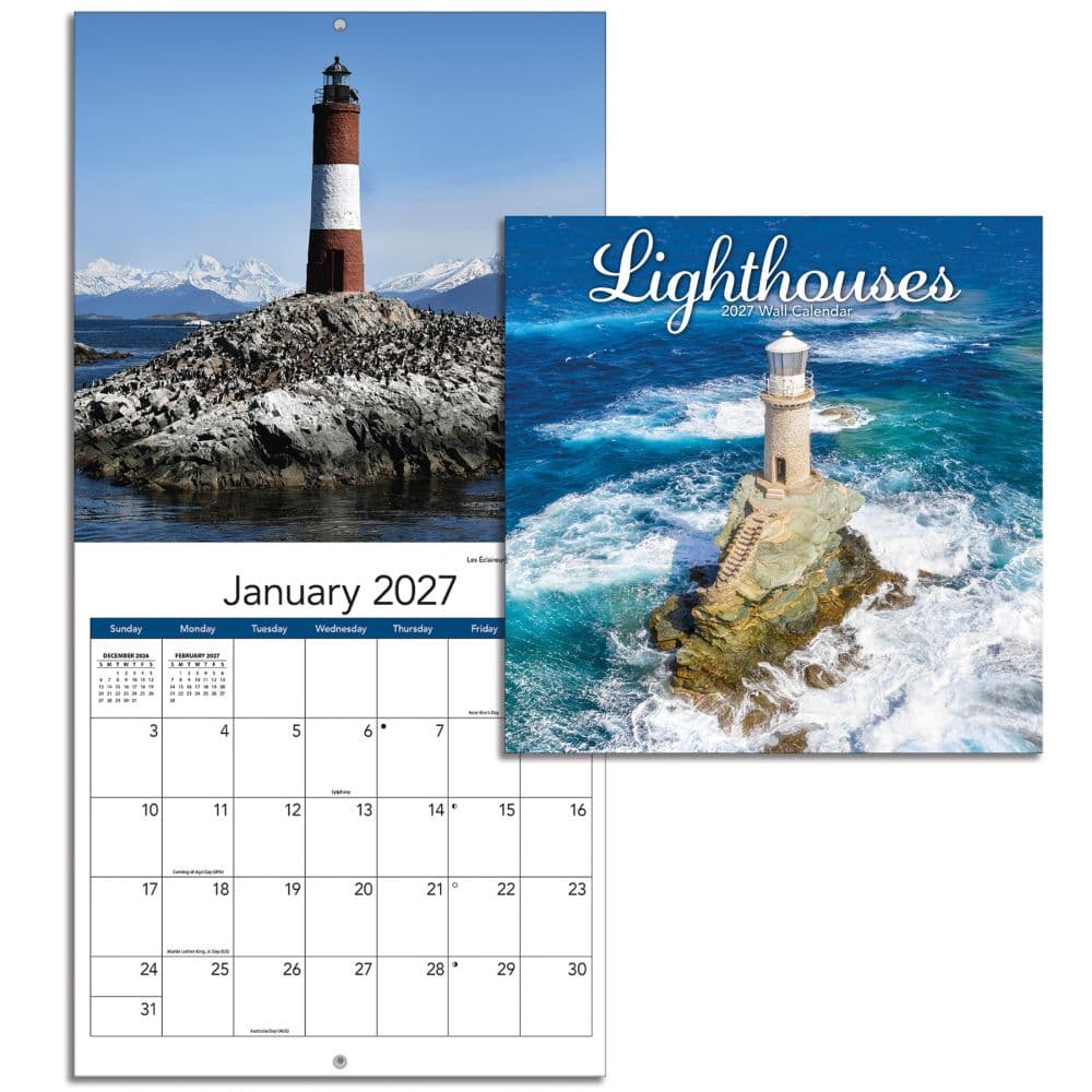 Lighthouses Photo 2027 Mini Wall Calendar Fifth Alternate Image