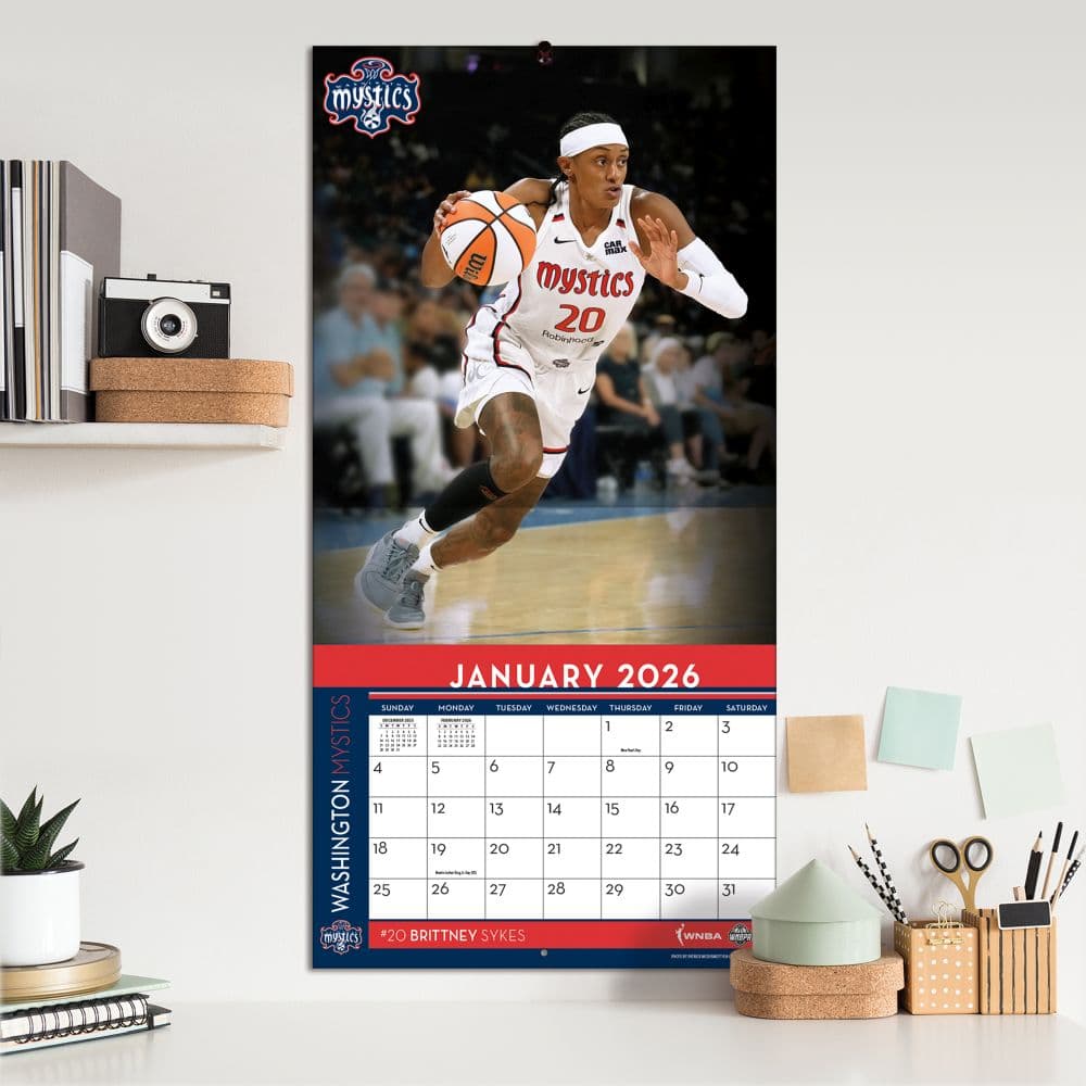 WNBA Washington Mystics 2026 Wall Calendar Fifth Alternate Image