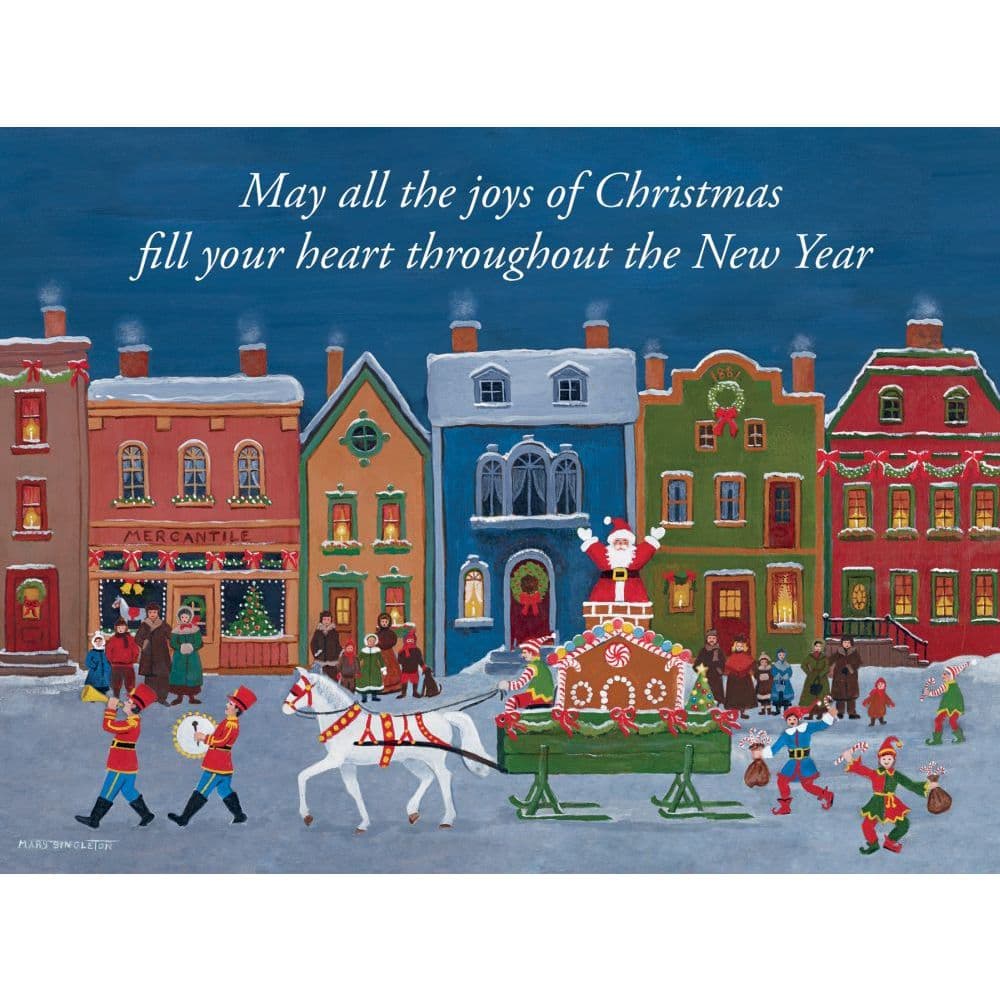 Folk Art Christmas 3D Pop-Up Christmas Cards (8 pack) by Mary Singleton - Calendars.com