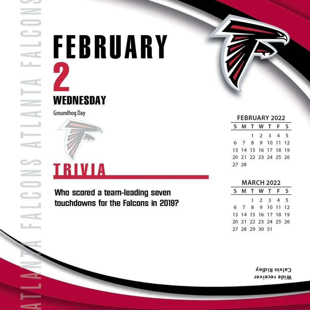 Nfl Atlanta Falcons 2022 Desk Calendar - Calendars.com