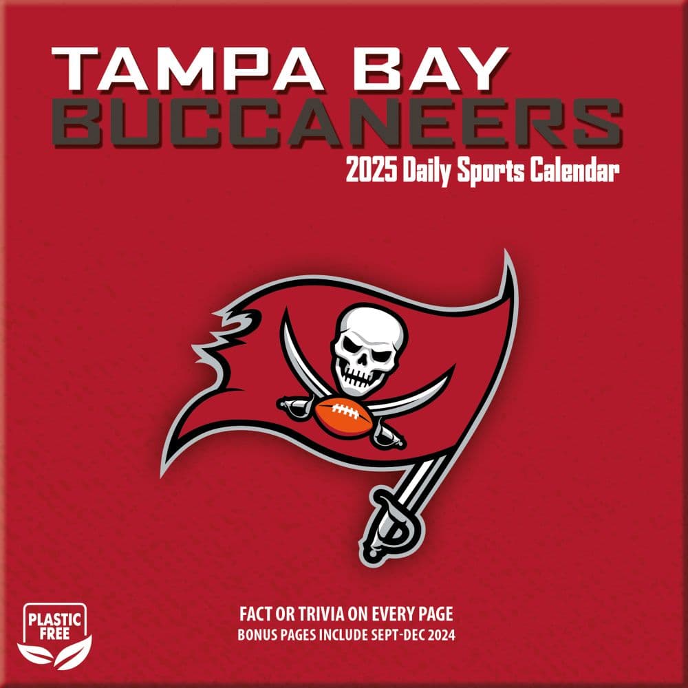 NFL Tampa Bay Buccaneers 2025 Desk Calendar front