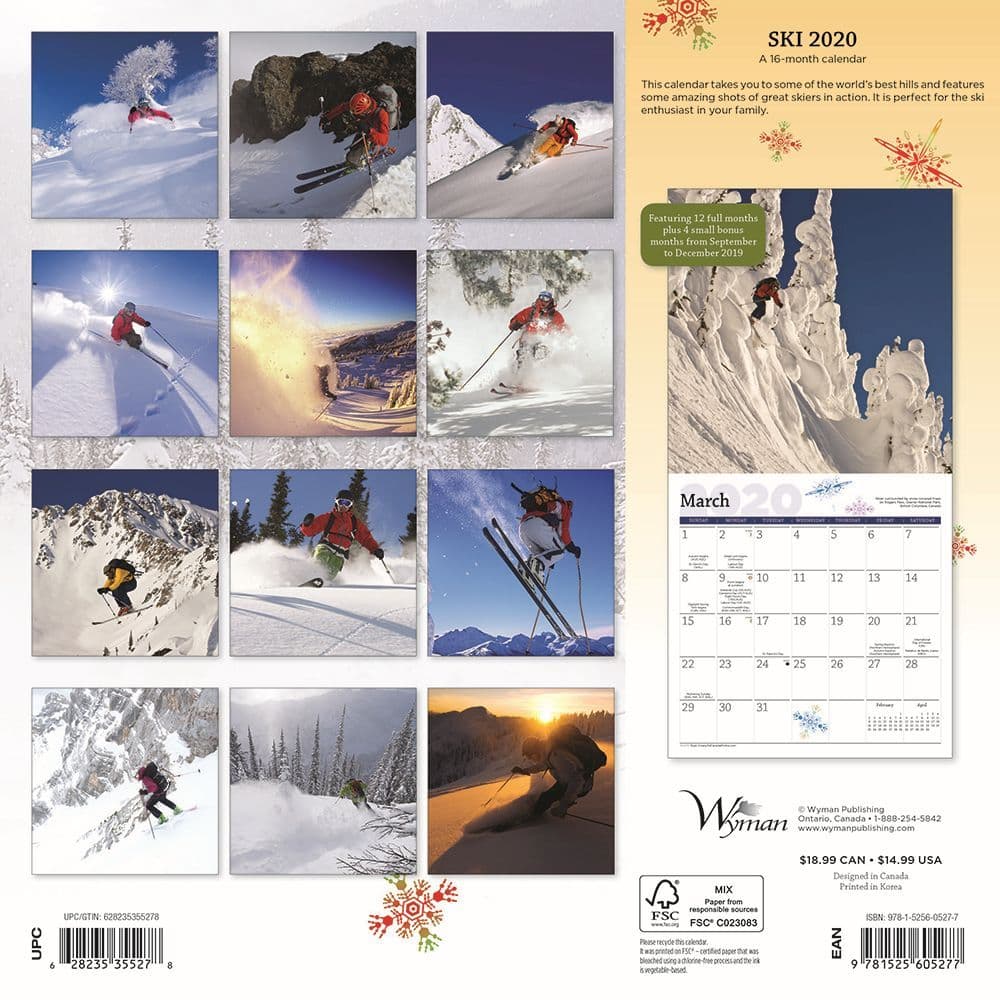 Ski Wall Calendar