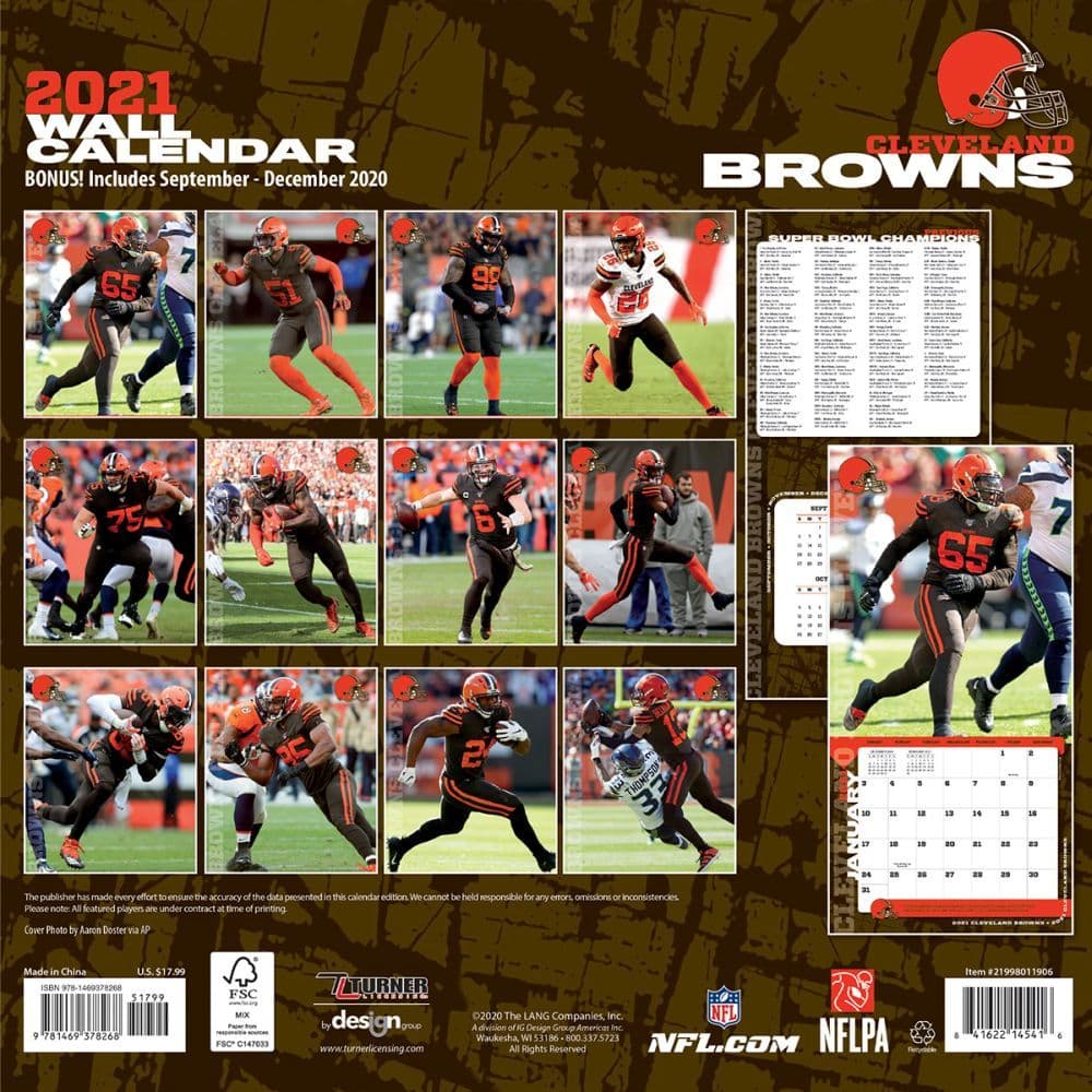 Cleveland Browns Wall Calendar