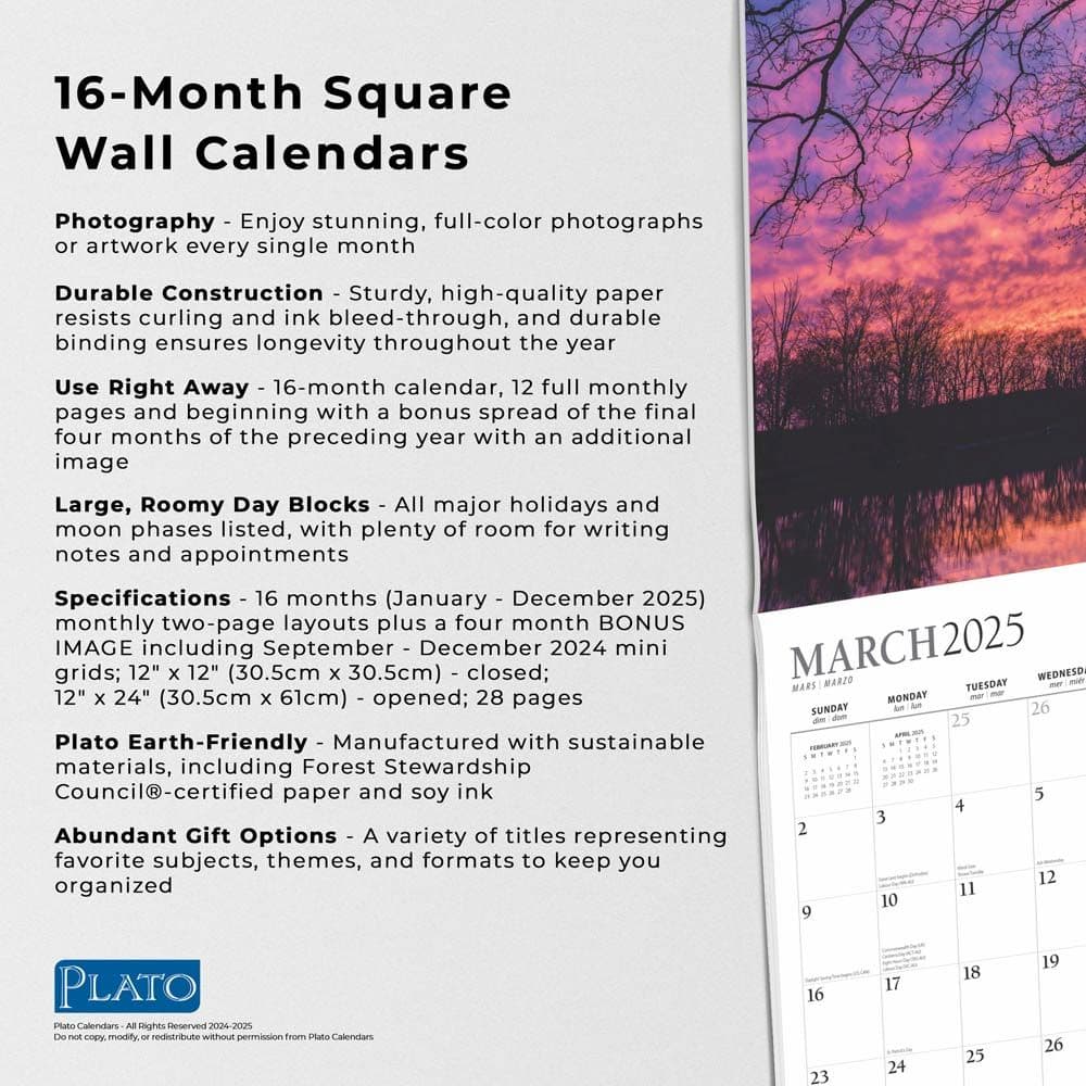 America Beautiful Square Plato Foil 2025 Wall Calendar Fifth Alternate Image width=&quot;1000&quot; height=&quot;1000&quot;