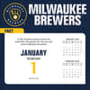 image MLB Milwaukee Brewers 2025 Desk Calendar First Alternate Image