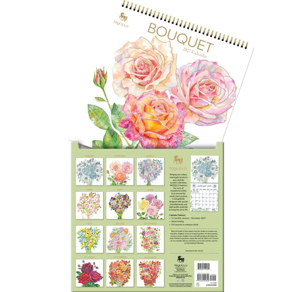 Bouquets 2027 Spiral Wall Calendar Fourth Alternate Image