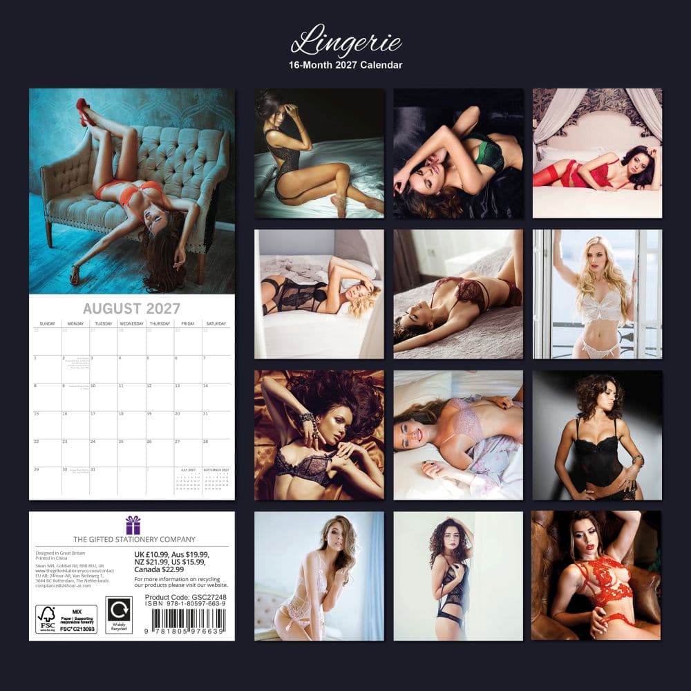 Lingerie 2027 Wall Calendar First Alternate Image