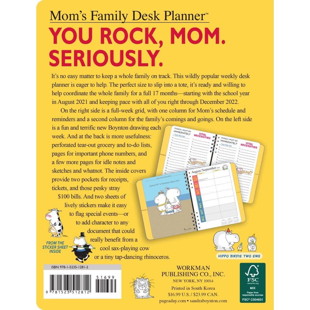 Moms Family 2022 Desk Planner - Calendars.com