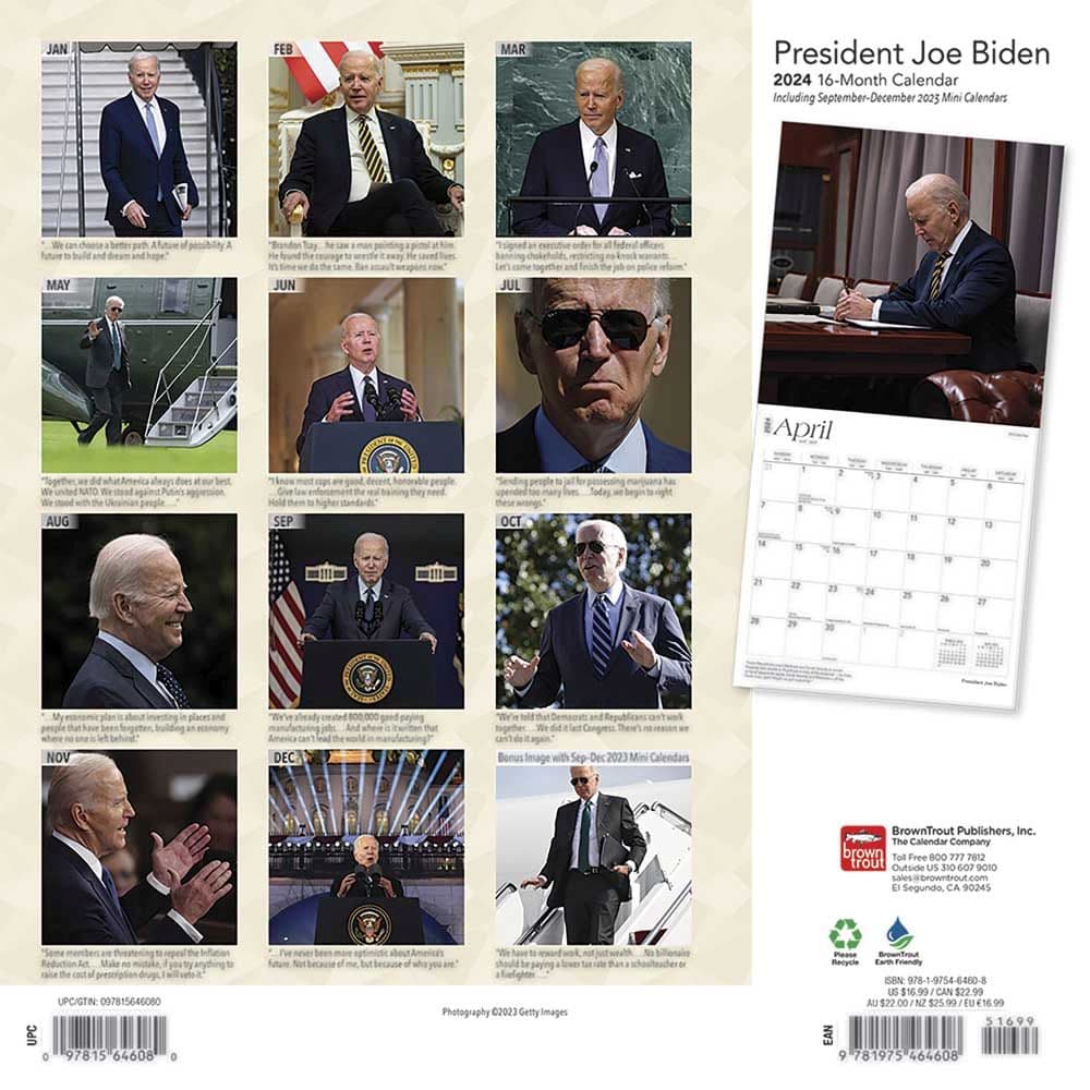 Joe Biden 2024 Wall Calendar