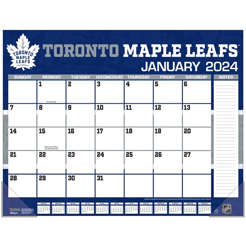 Toronto Maple Leafs 2024 Desk Pad First Alternate Image width=&quot;1000&quot; height=&quot;1000&quot;