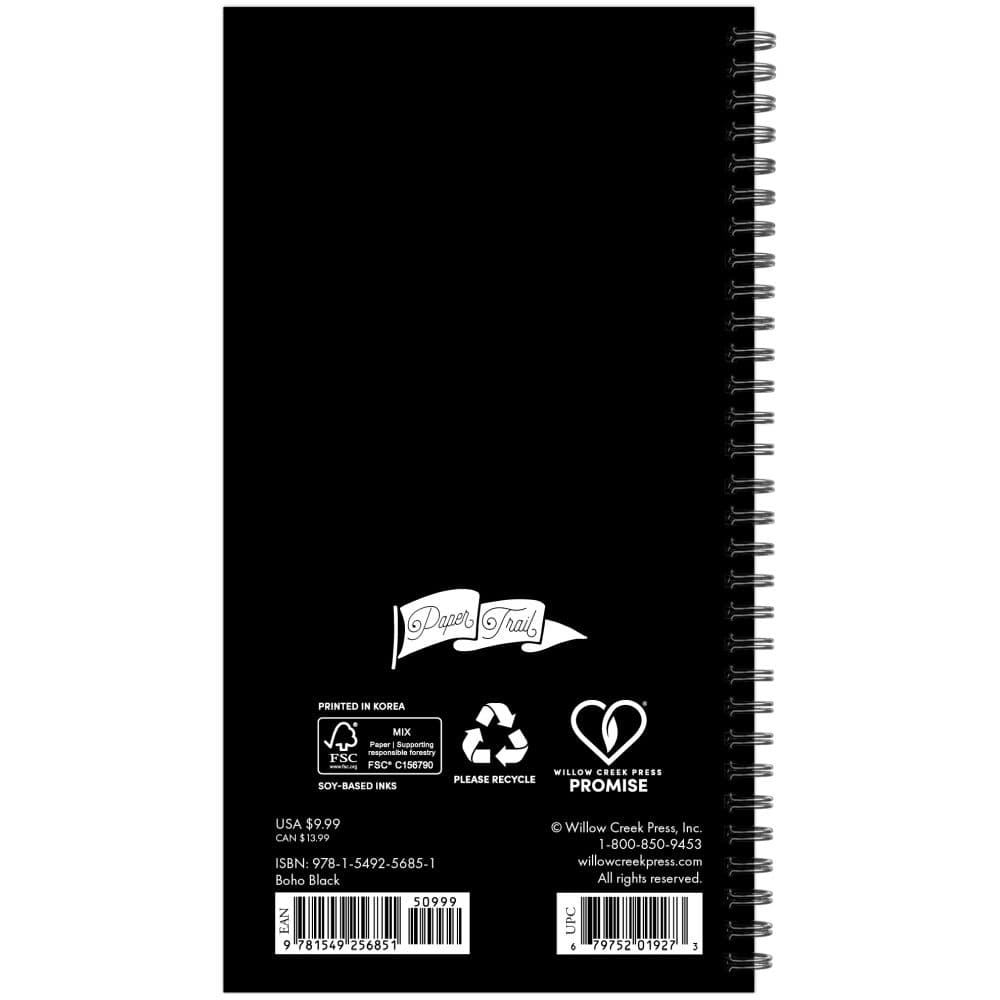 Boho Black Academic 2026 Weekly Spiral Planner Main Image_ALT1