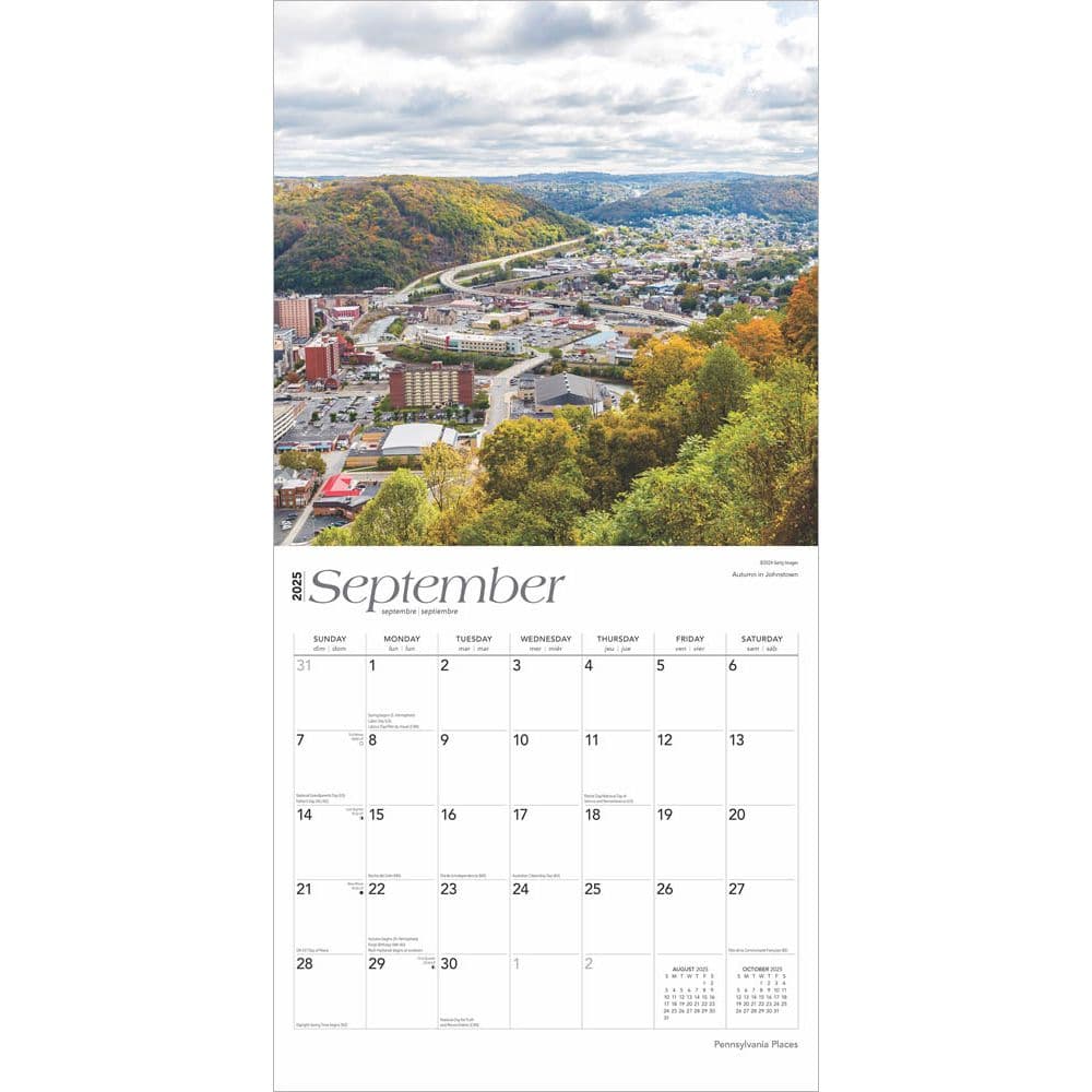 Pennsylvania Places 2025 Wall Calendar Third Alternate Image