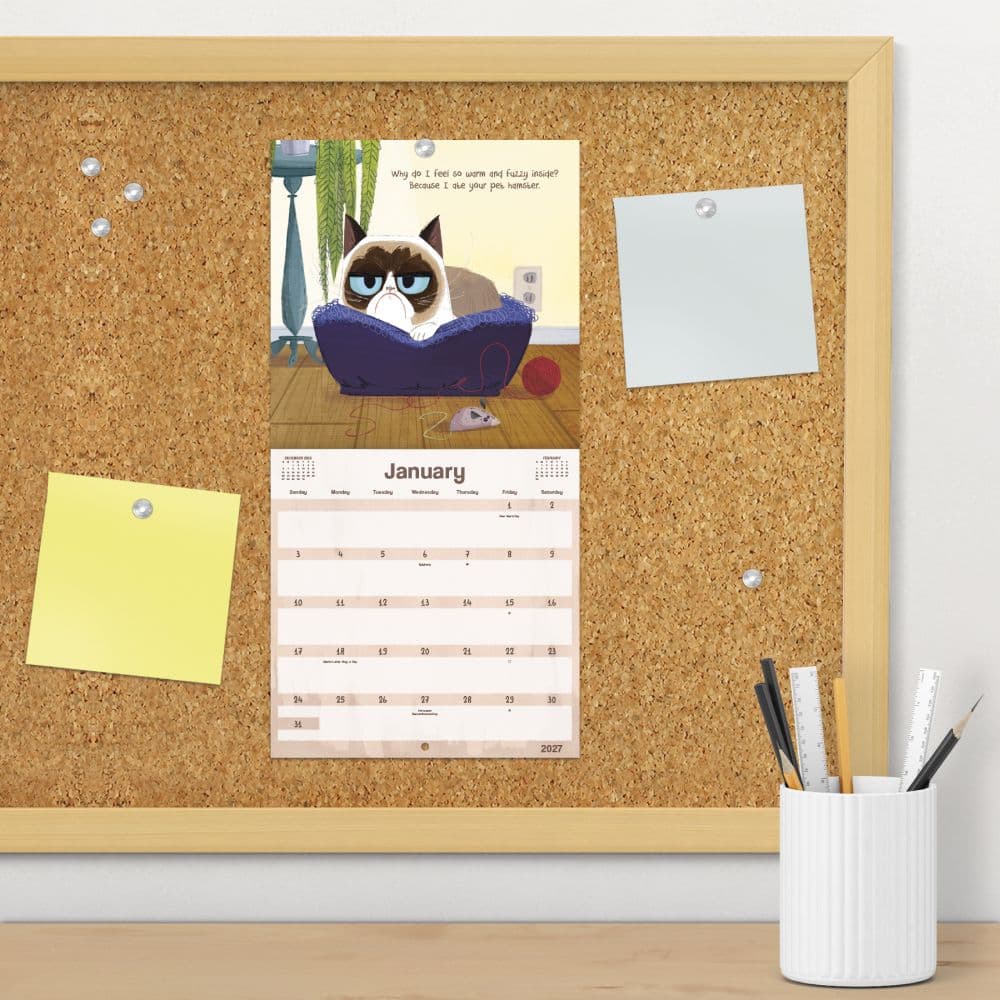 Grumpy Cat 2027 Mini Wall Calendar Fourth Alternate Image