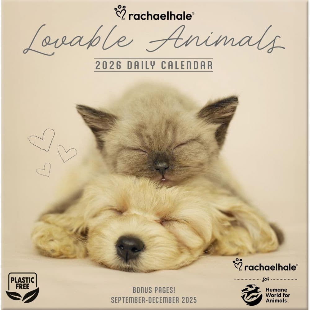 Rachael Hale Loveable Animals 2026 Desk Calendar First Alternate Image