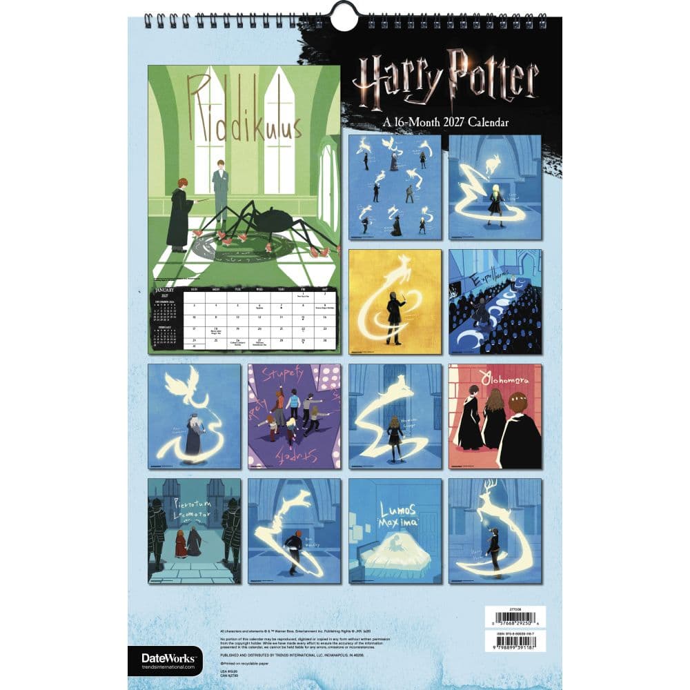 Harry Potter Poster 2027 Slim Wall Calendar Fourth Alternate Image