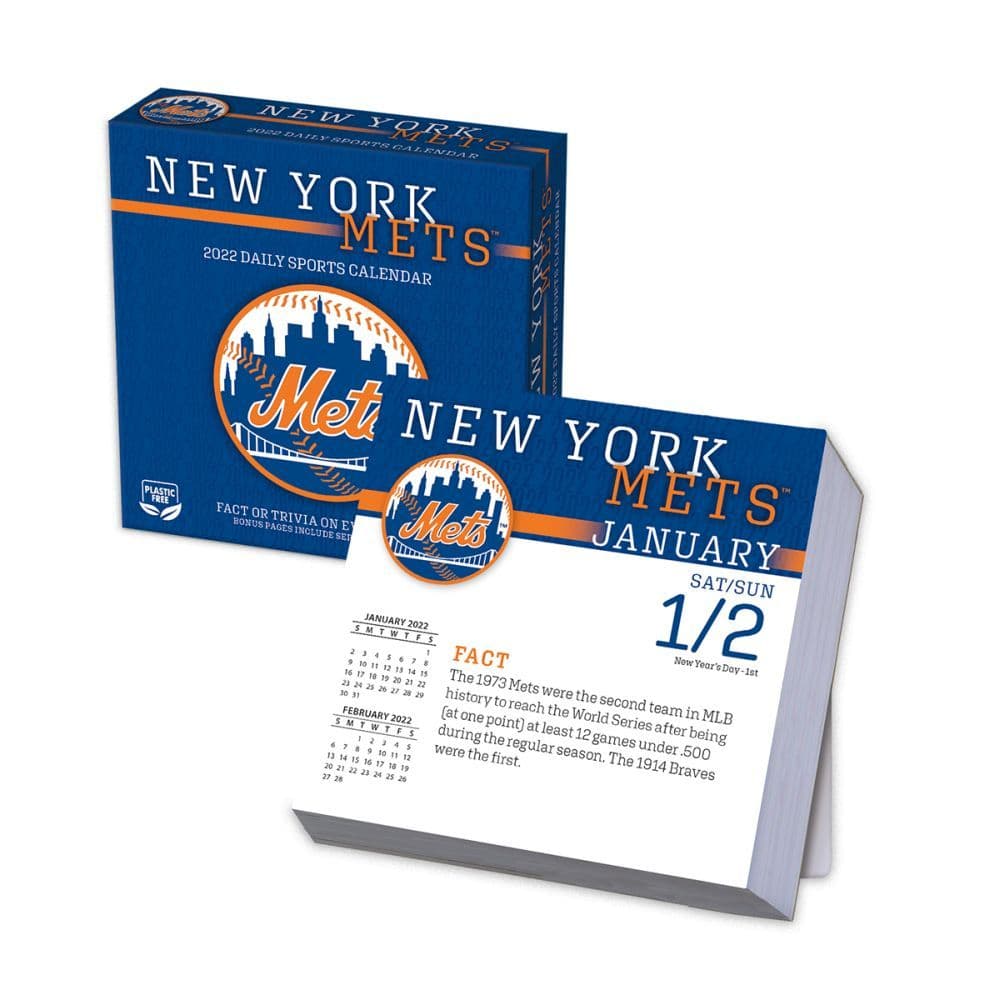 Mlb New York Mets 2022 Desk Calendar Calendars Com